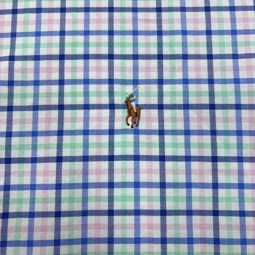 Polo Ralph Lauren OCBD Shirt Mens 4XLT Tall Multicolor Plaid Flesh Pony NWT